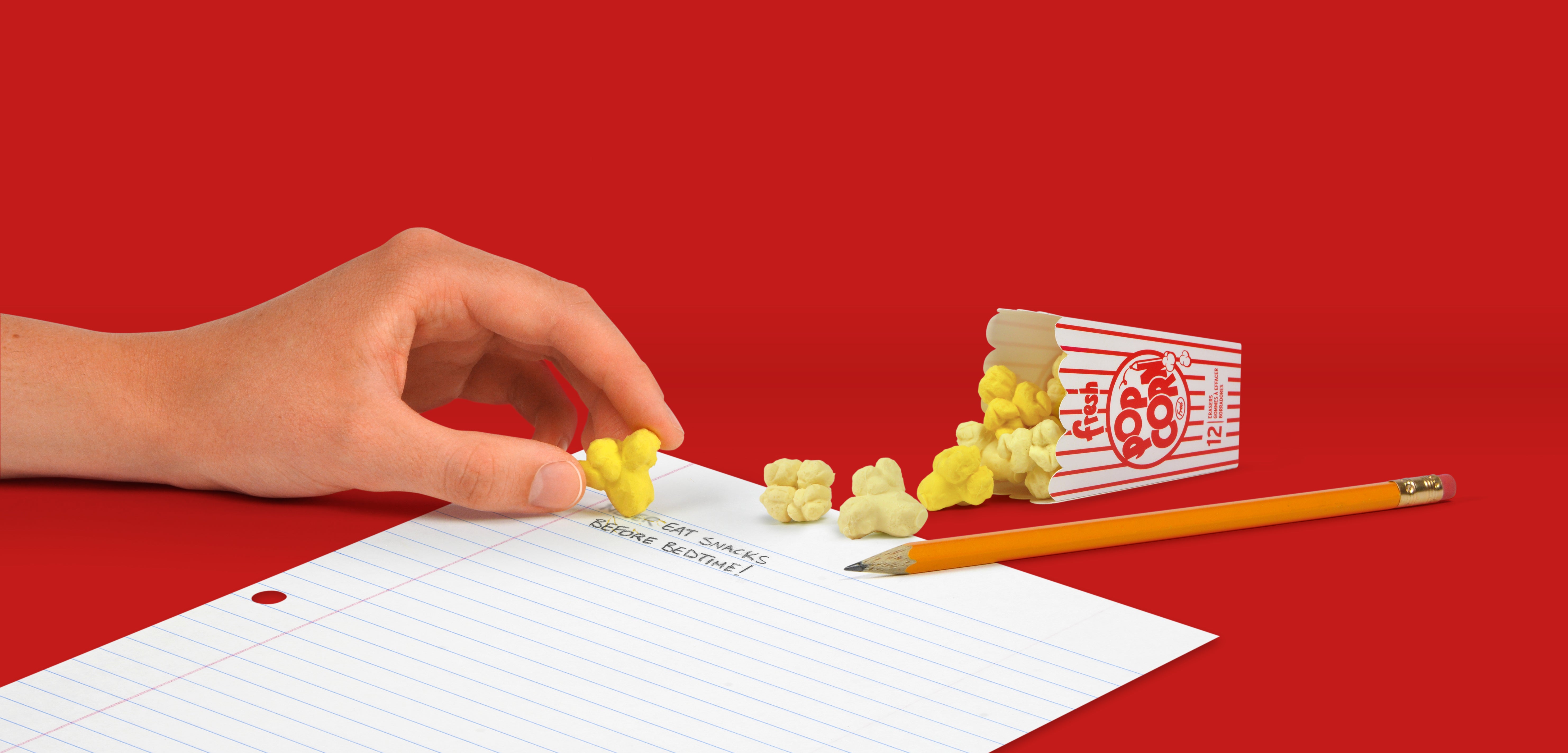 Popcorn Erasers