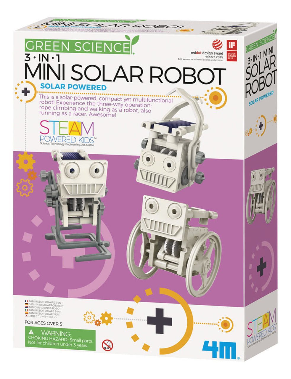 3-in-1 Mini Solar Robot (Green Science)