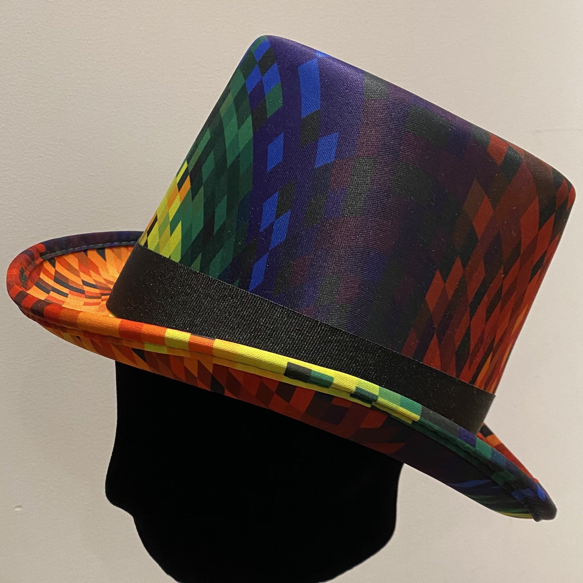 Coachman Hat: Pixel Rainbow
