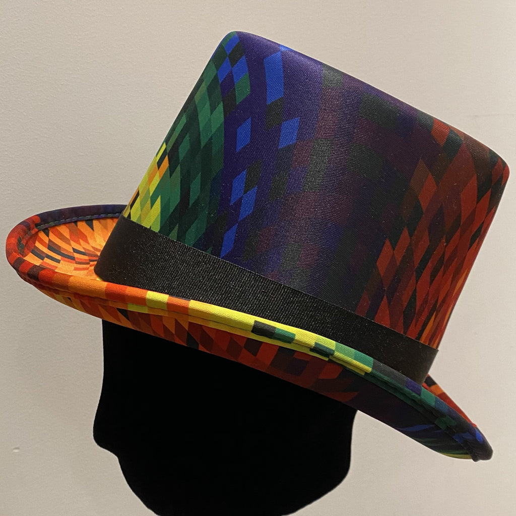 Coachman Hat: Pixel Rainbow