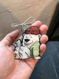 Jeff Sant Chicago Polar Bear Ornament - 826CHI Exclusive